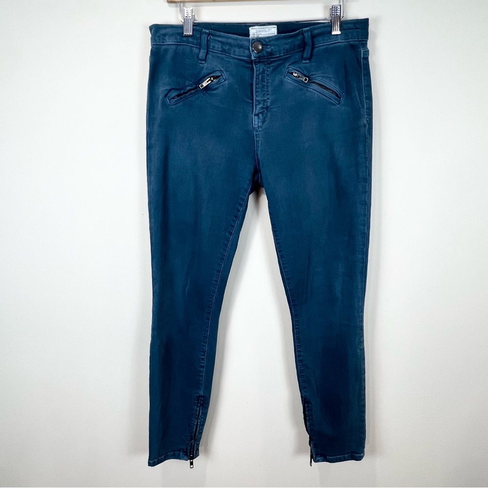 Current/Elliot “The Silverlake Zip” Skinny Moto Jean Sycamore 32